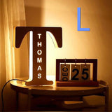 Lampada con lettere in legno Lampada a pendolo Lampada decorativa personalizzata personalizzata