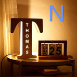 Lampada con lettere in legno Lampada a pendolo Lampada decorativa personalizzata personalizzata
