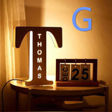 Lampada con lettere in legno Lampada a pendolo Lampada decorativa personalizzata personalizzata